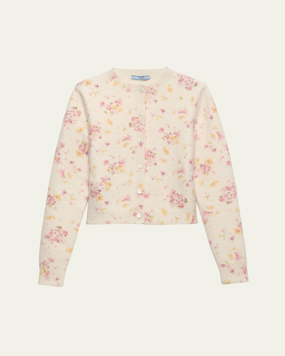 Floral Crewneck Cardigan